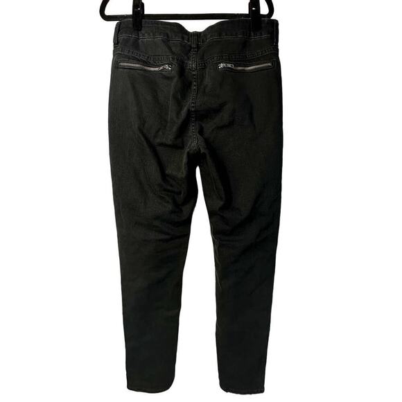 PRPS Jeans Camaro Skinny Mid Rise Zip Fly Zipper Denim Pants Black Silver 31 - Picture 2 of 7